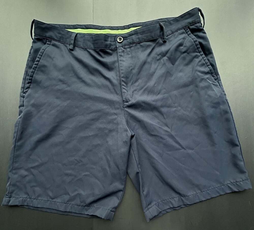 Izod Golf Shorts Size 40 Classic Navy Blue Flat Front